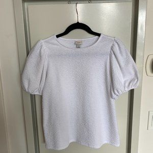 White Puff Short Sleeve T-shirt